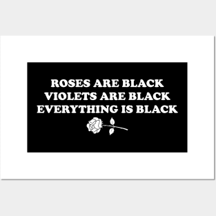 Funny Poem Roses Are Black Violets Are Black Aesthetic Streetwear Posters and Art